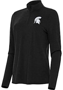 Antigua Michigan State Spartans Womens Black Bright Qtr Zip