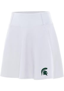 Womens Michigan State Spartans White Antigua Chip Skort Skirt