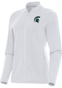 Womens Michigan State Spartans White Antigua Continual Light Weight Jacket