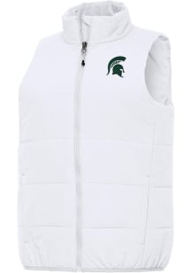 Womens Michigan State Spartans White Antigua Experience Vest