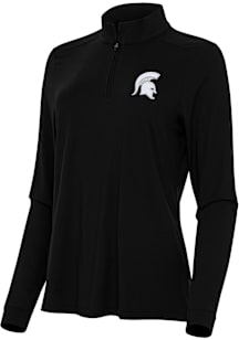 Antigua Michigan State Spartans Womens Black Intent Qtr Zip