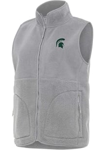 Womens Michigan State Spartans Grey Antigua Nostalgic Vest