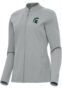 Womens Michigan State Spartans Grey Antigua Regard Light Weight Jacket