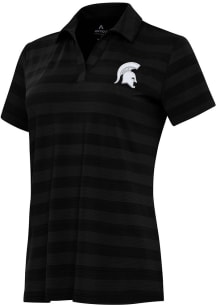 Womens Michigan State Spartans  Antigua Tunnel Short Sleeve Polo Shirt