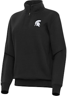 Antigua Michigan State Spartans Womens Black Victory Qtr Zip