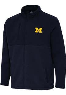 Mens Michigan Wolverines Navy Blue Antigua Daily Fused Medium Weight Jacket