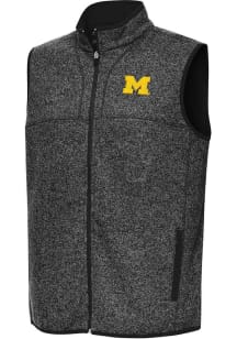 Mens Michigan Wolverines Black Antigua Fortune Vest