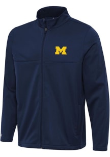 Mens Michigan Wolverines Navy Blue Antigua Links 2 Light Weight Jacket