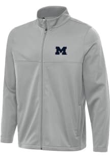 Mens Michigan Wolverines Grey Antigua Links 2 Light Weight Jacket