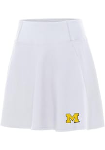 Womens Michigan Wolverines White Antigua Chip Skort Skirt