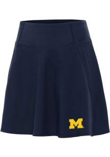 Womens Michigan Wolverines Navy Blue Antigua Chip Skort Skirt