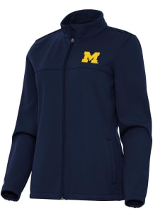 Womens Michigan Wolverines Navy Blue Antigua Links Light Weight Jacket