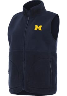 Womens Michigan Wolverines Navy Blue Antigua Nostalgic Vest