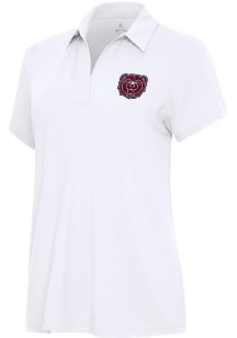 Antigua Missouri State Bears Womens White Era Short Sleeve Polo Shirt