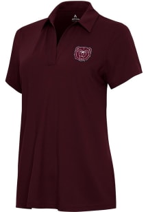 Antigua Missouri State Bears Womens Maroon Era Short Sleeve Polo Shirt
