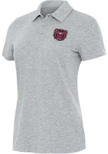 Antigua Missouri State Bears Womens Grey Matter Short Sleeve Polo Shirt
