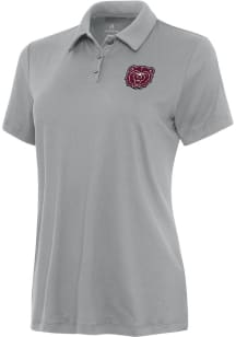 Antigua Missouri State Bears Womens Grey Reprocess Recycled Short Sleeve Polo Shirt