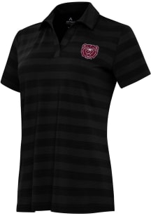 Antigua Missouri State Bears Womens Black Tunnel Short Sleeve Polo Shirt