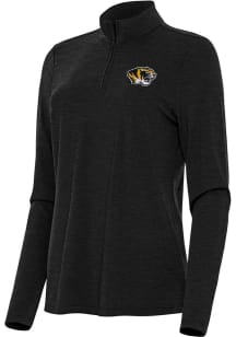 Antigua Missouri Tigers Womens Black Bright Qtr Zip