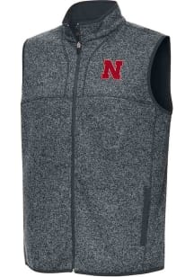 Mens Nebraska Cornhuskers Grey Antigua Fortune Vest