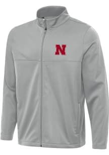 Mens Nebraska Cornhuskers Grey Antigua Links 2 Light Weight Jacket