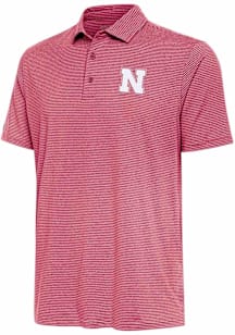 Antigua Nebraska Cornhuskers Mens Red Scheme Short Sleeve Polo