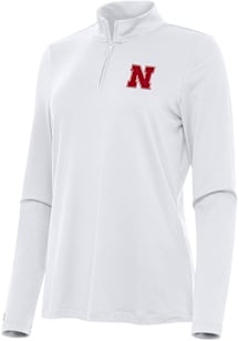 Antigua Nebraska Cornhuskers Womens White Reprocess Recycled Qtr Zip