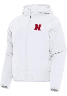 Antigua Nebraska Cornhuskers Womens White Universe Filled Jacket