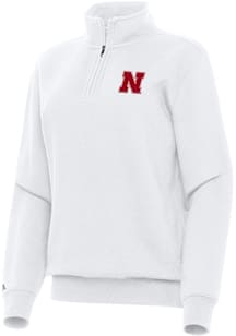 Antigua Nebraska Cornhuskers Womens White Victory Qtr Zip