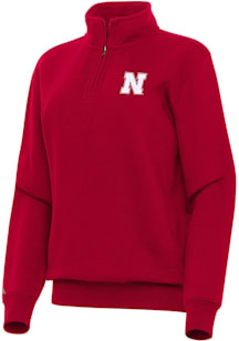 Antigua Nebraska Cornhuskers Womens Red Victory Qtr Zip