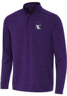 Mens Northwestern Wildcats Purple Antigua Bright Qtr Zip Pullover