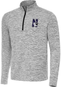 Mens Northwestern Wildcats Black Antigua Cause Qtr Zip Pullover