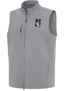 Mens Northwestern Wildcats Grey Antigua Demand Vest