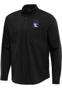 Mens Northwestern Wildcats  Antigua Flight Long Sleeve Dress Shirt