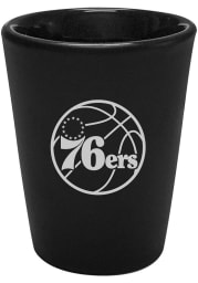 Philadelphia 76ers 2oz Black Etched Ceramic Shot Glass