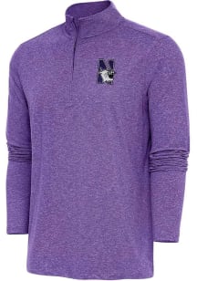 Mens Northwestern Wildcats Purple Antigua Hunk Qtr Zip Pullover