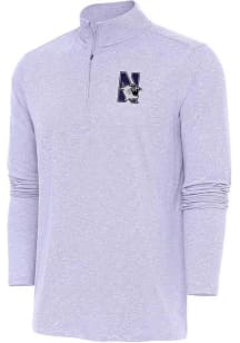 Mens Northwestern Wildcats Lavender Antigua Hunk Qtr Zip Pullover