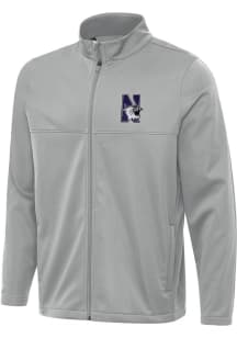 Mens Northwestern Wildcats Grey Antigua Links 2 Light Weight Jacket