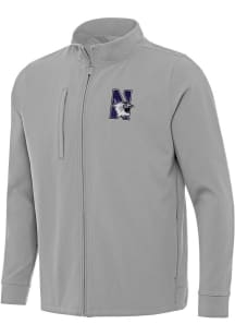 Mens Northwestern Wildcats Grey Antigua Regard Light Weight Jacket