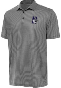 Mens Northwestern Wildcats White Antigua Rings Short Sleeve Polo Shirt