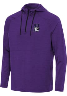 Mens Northwestern Wildcats Purple Antigua Spikes Qtr Zip Pullover