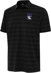 Mens Northwestern Wildcats  Antigua Tunnel Short Sleeve Polo Shirt