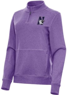 Antigua Northwestern Wildcats Womens Purple Crush Qtr Zip