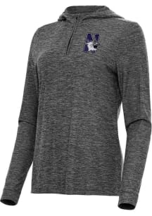 Antigua Northwestern Wildcats Womens Black Daybreak Qtr Zip