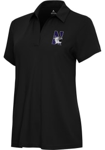 Womens Northwestern Wildcats  Antigua Era Short Sleeve Polo Shirt