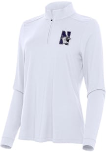 Antigua Northwestern Wildcats Womens White Intent Qtr Zip