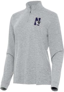 Antigua Northwestern Wildcats Womens Grey Mentor Qtr Zip Pullover