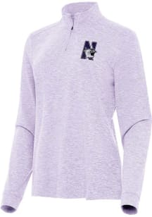 Antigua Northwestern Wildcats Womens Lavender Mentor Qtr Zip Pullover