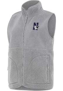 Womens Northwestern Wildcats Grey Antigua Nostalgic Vest