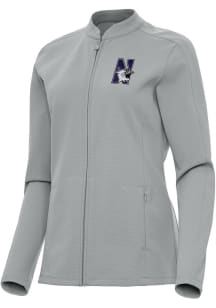 Womens Northwestern Wildcats Grey Antigua Regard Light Weight Jacket